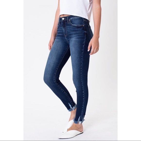 HOT! kancan jeans ankle length dark wash skinny - Picture 3 of 7